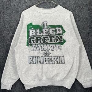 Philadelphia Eagles I Bleed Green White Green Go Philadelphia Sweatshirt